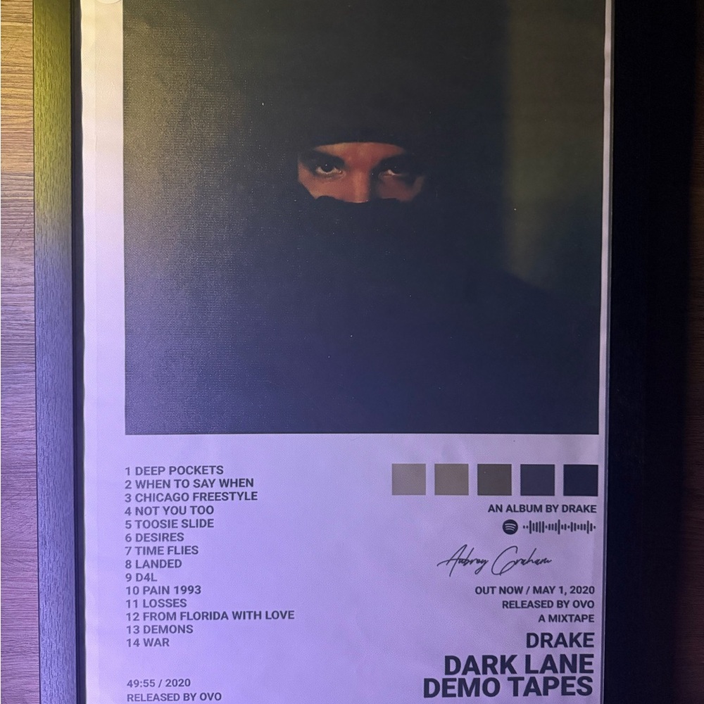 Drake Dark Lane Demo Tapes Framed Poster